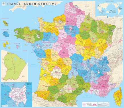 L’IGN édite la nouvelle carte de La France administrative